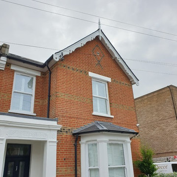 Exterior project with wood restoration, epoxy resin and masonry repair in SW19