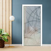 Pocket Glass Doors with Frosted Design, 38"x80", Semi-Private, T-Handle Bar