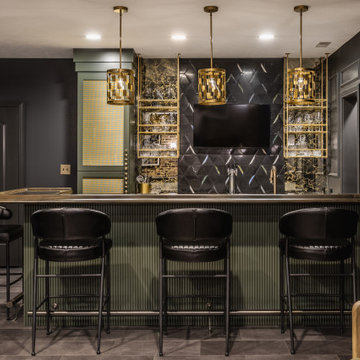 Noblesville Lower Level Speakeasy Vibe and Primary Bathroom