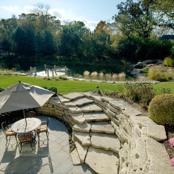 Bluestone Walk, Pergola, and Plantings