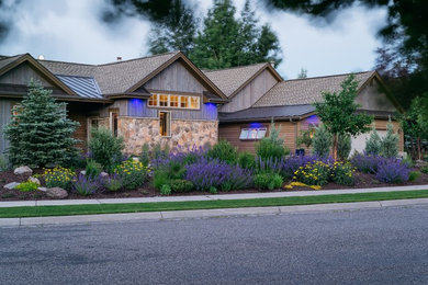 Example of an eclectic exterior home design in Other