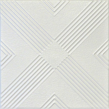 20"x20" Styrofoam Glue Up Ceiling Tiles, R34W Plain White