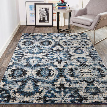 Tullamore Area Rug - Charcoal/Blue