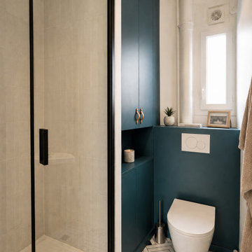 Optimisation d'une salle d'eau avec rangements sur mesure