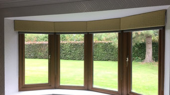Bay window roller blinds and pelmets