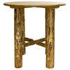 Montana Log Collection Wood Bistro Table In Stain And Lacquer MWGCBT