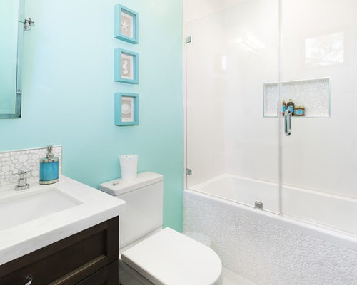 Blue And White Bathroom  Houzz