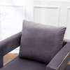 Gray, Upholstered Accent Arm Chair