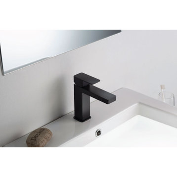 Isenberg 196.1000, Single Hole Bathroom Faucet, Matt Black