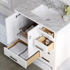 Polaris Bathroom Vanity, Single Sink, 36", Pure White, Freestanding
