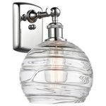 Innovations Lighting - Deco Swirl 1-Light Sconce, Polished Chrome, Clear - A truly dynamic fixture, the Ballston fits seamlessly amidst most decor styles. Its sleek design and vast offering of finishes and shade options makes the Ballston an easy choice for all homes.