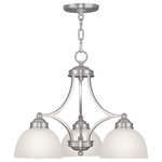 Livex Lighting - Livex Lighting 4223-91 Somerset - Three Light Chandelier - Canopy Included: Yes  Shade IncSomerset Three Light Brushed Nickel Satin *UL Approved: YES Energy Star Qualified: n/a ADA Certified: n/a  *Number of Lights: Lamp: 3-*Wattage:100w Medium Base bulb(s) *Bulb Included:No *Bulb Type:Medium Base *Finish Type:Brushed Nickel