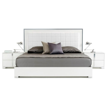 Modrest San Marino Modern White Bed, California King