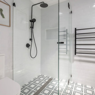 Contemporary Bathroom with Palmers Glass shower screen