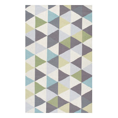 Midcentury Rugs | Houzz - nuLOOM - nuLOOM Handmade Dimensional Triangles Rug, Green, 5'x8' - Area