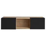 LAXseries - 3X Universal Console- Matte Black, English Walnut - The all new 3X Universal Console provides a multi-functional purpose that incorporates both a wall-mounted option and a base addition that leaves the decision up to you. At the genesis of the LAXseries collection, this functional and unique storage solution is perfect for any living space decor.