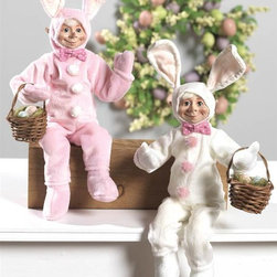 Elf Bunnies - Holiday Accents And Figurines