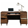 Pemberly Row Transitional Engineered Wood Computer Desk in Grand Walnut