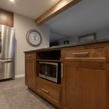 Stained Knotty Alder Transitional Kitchen