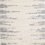 Alpine Rug Co. - Reese Collection Cream Blue Modern Striped Rug, 7'10"x10'10" - Versatile style and trending colours is what makes up the Reese collection. Soft shaggy pile and ribbing combined make for a unique texture.
