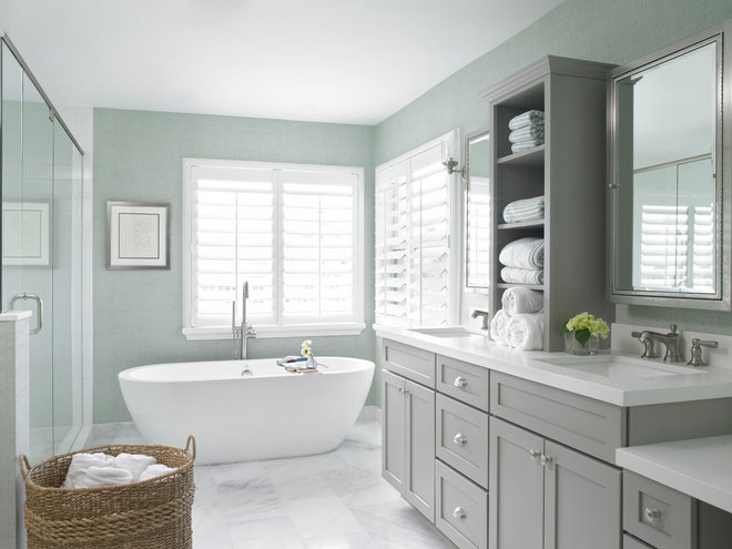 Transitional Bathroom by Krista + Home