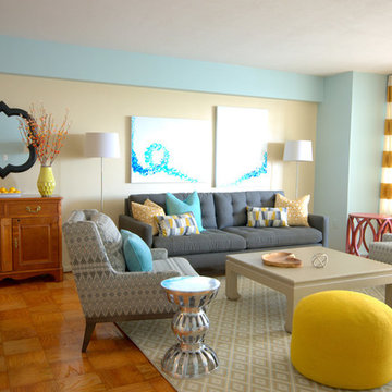 Charles River Recovery Apartment: Living Room