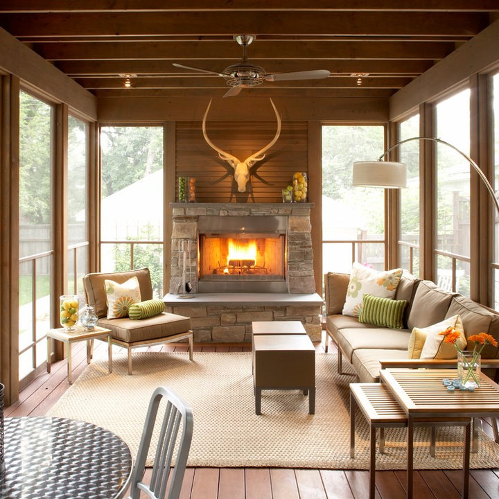 Screened Porch With Knee Wall - Photos & Ideas