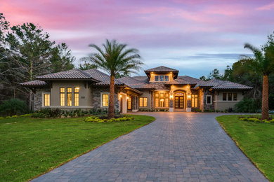 Inspiration for a transitional exterior home remodel in Orlando