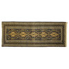 Navy Tribal Hand Knotted Oriental Runner 3' X 9' Handmade Wool Persian Rug P755