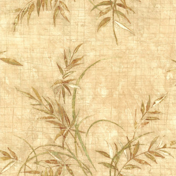 Kazumi Taupe Bamboo Texture Wallpaper, Sample