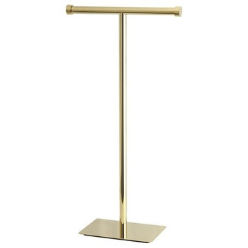 Kingston Brass Freestanding Toilet Paper Stand, Polished Brass