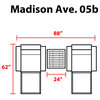kathy ireland Madison Ave. 5 Piece Aluminum Patio Furniture Set 05b, Cinnamon