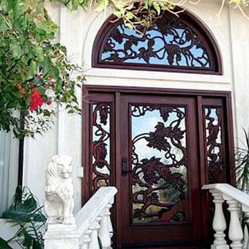 Transitional Hand Carved Door in Los Angeles, CA