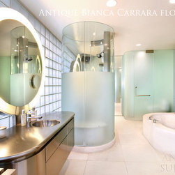 Antique Bathrooms Carrara Marble floors - Tile