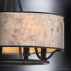 Luxury Moroccan Bronze Semi-Flush Drum Ceiling Light, UQL2050 Chicago Collection