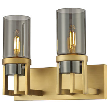 Innovations Utopia 2 15" Bath Vanity-Light Brushed Brass