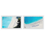 Marmont Hill Inc. - 2-Piece "Blue Water" Diptych Set, 24"x8" - (2) panels of 12x8