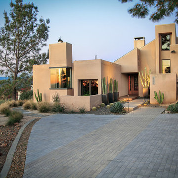 Mosaic Desertscape Style Front Walkway