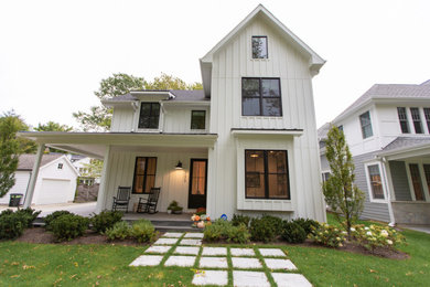Rustic exterior home idea in Chicago