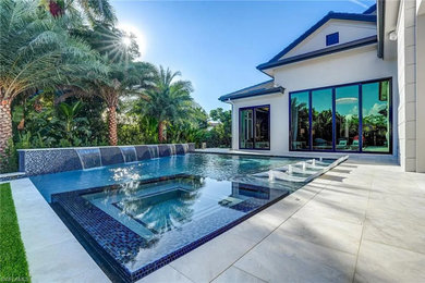 Inspiration for a modern pool remodel in Miami