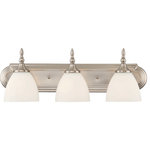 Savoy House - Herndon 3 Light Bath Bar, Satin Nickel - The classic Herndon vanity fixture from Savoy House has simple and elegant transitional style that is easily integrated into most home designs.