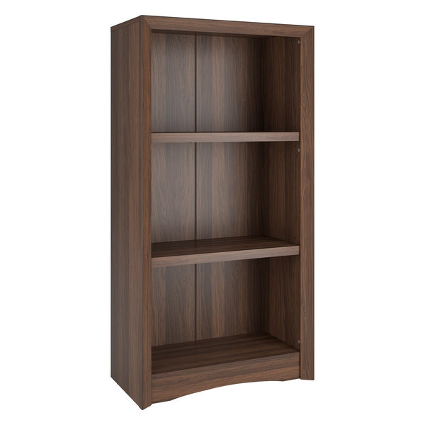 CorLiving – Quadra 2-Shelf Bookcase – Walnut