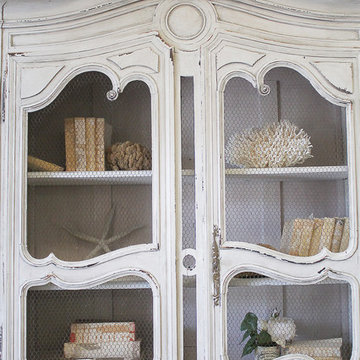 Antique Painted Two-Piece Buffet Deux-Corps