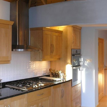 Modern maple kitchen and utility room