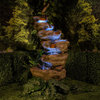 Alpine TZL106 Six Tier Pristine Waterfall Fountain with 30 White LED Lights