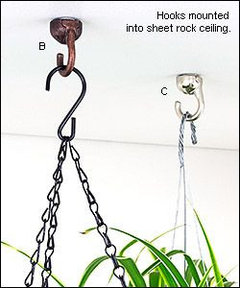 How to Install Ceiling Hooks for Hanging Plants - The Handyman's