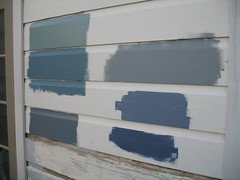 Exterior Paint Colour Selection Middle Left Buckland Blue Bottom Philipsburg Top Right Van Courtland Stratford Looks Purpler Than In Photo