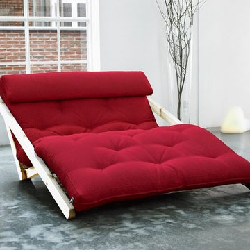Chaise longue convertible style scandinave FIGO matelas futon
