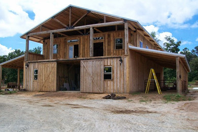 Inspiration for a large rustic entryway remodel in Austin
