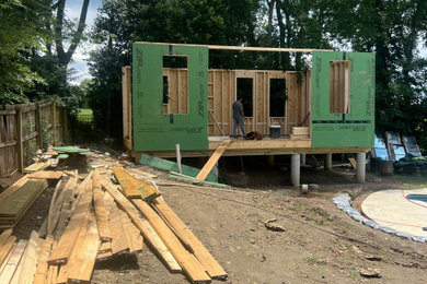 Inspiration for a craftsman home design remodel in Charlotte
